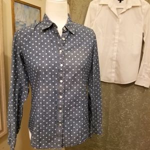 2 Talbots dress shirts, like new, size 4